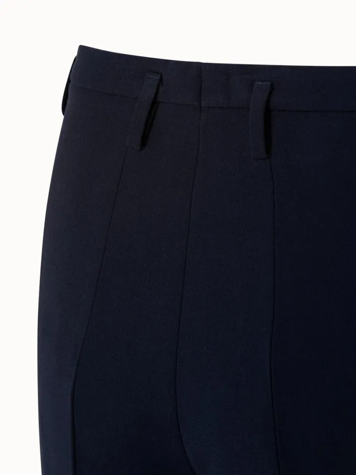 Wool DoubleFace Bootcut Pants Navy Women Akris Pants