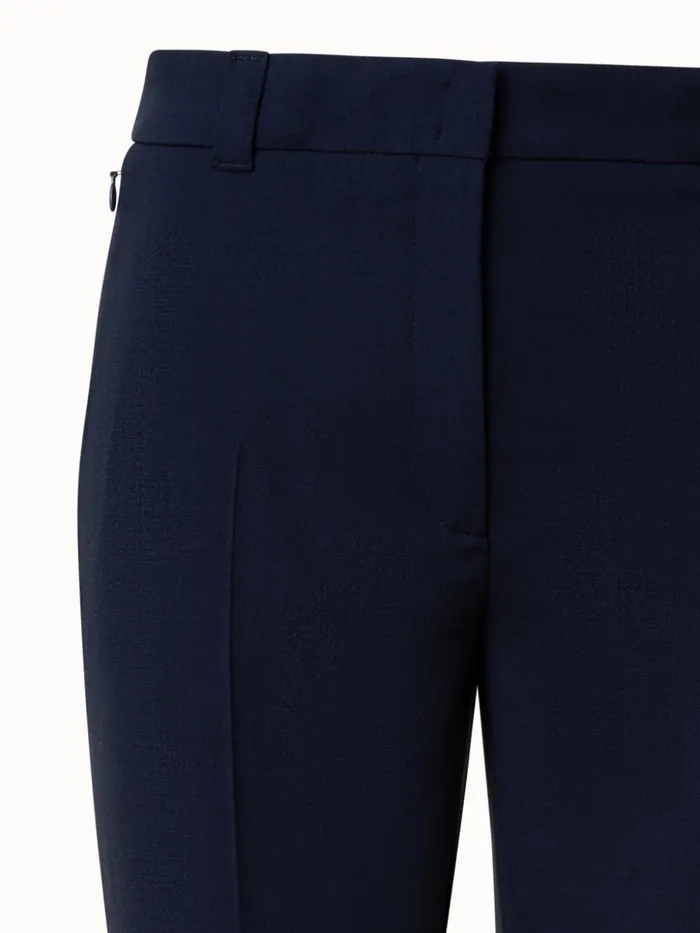 Wool DoubleFace Cropped Pants Navy Women Akris Pants