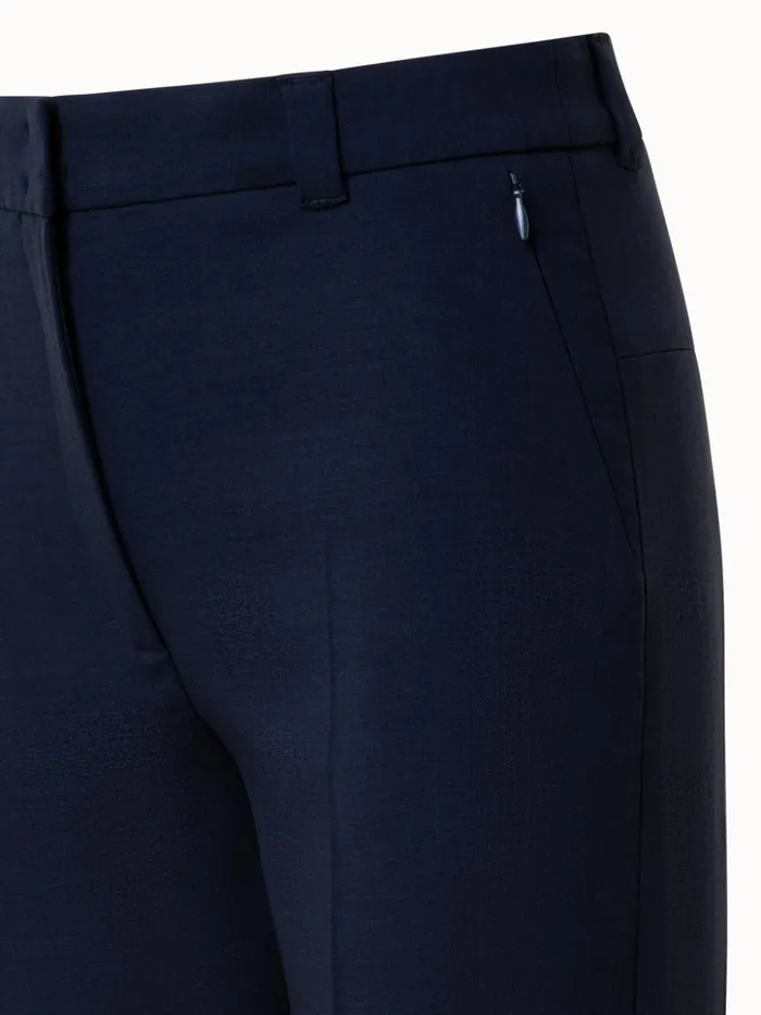 Wool DoubleFace Cropped Pants Navy Women Akris Pants