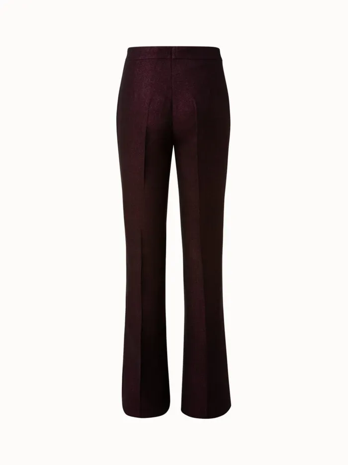 Wool Lurex Double Face Pant Marsala Women Akris Pants