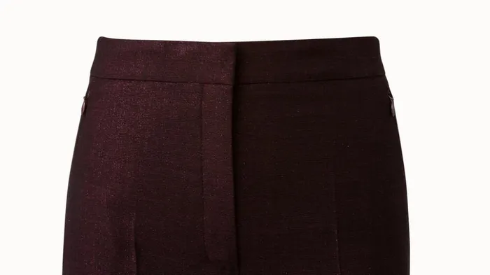 Wool Lurex Double Face Pant Marsala Women Akris Pants