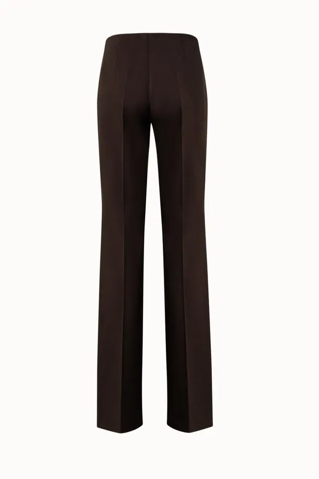 Wool Stretch DoubleFace Straight Leg Pants Mocca Women Akris Pants