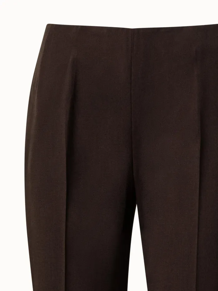 Wool Stretch DoubleFace Straight Leg Pants Mocca Women Akris Pants