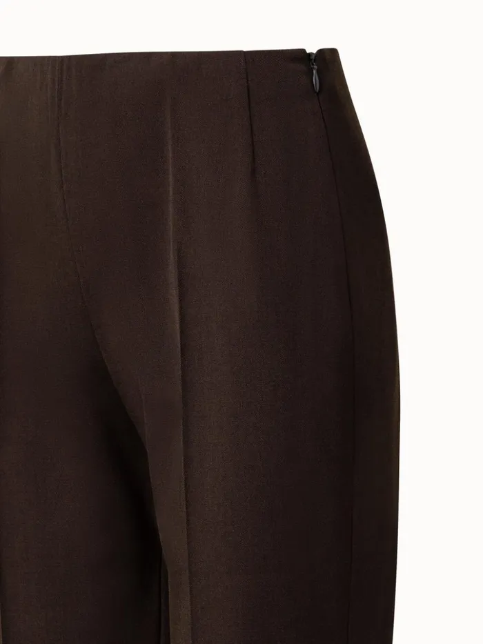 Wool Stretch DoubleFace Straight Leg Pants Mocca Women Akris Pants