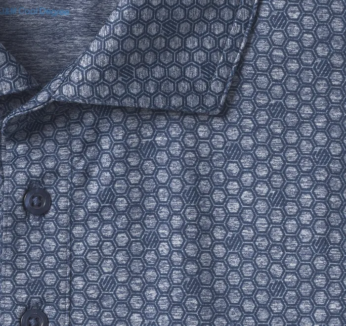 XC4 Performance Print Polos Cool Degree Navy Icon Men Polos and Tees Johnston and Murphy
