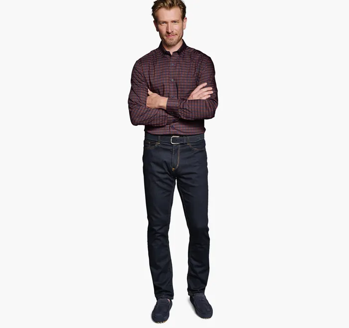 XC4 Sport LongSleeve Shirt Red Men Shirts Johnston and Murphy