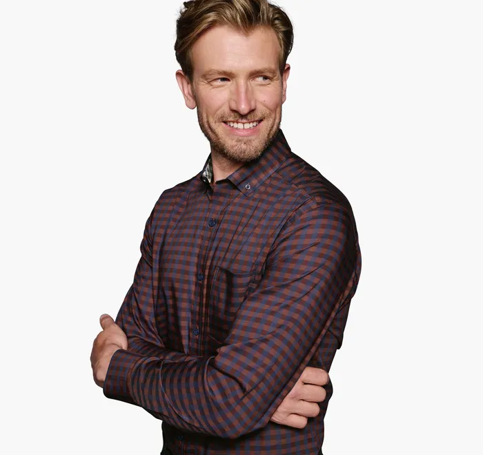 XC4 Sport LongSleeve Shirt Red Men Shirts Johnston and Murphy