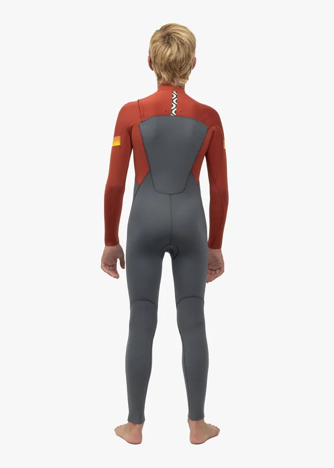 Youth Vissla 7 Seas Boys Raditude 32 Full Chest Zip Wetsuit Rust Wetsuits