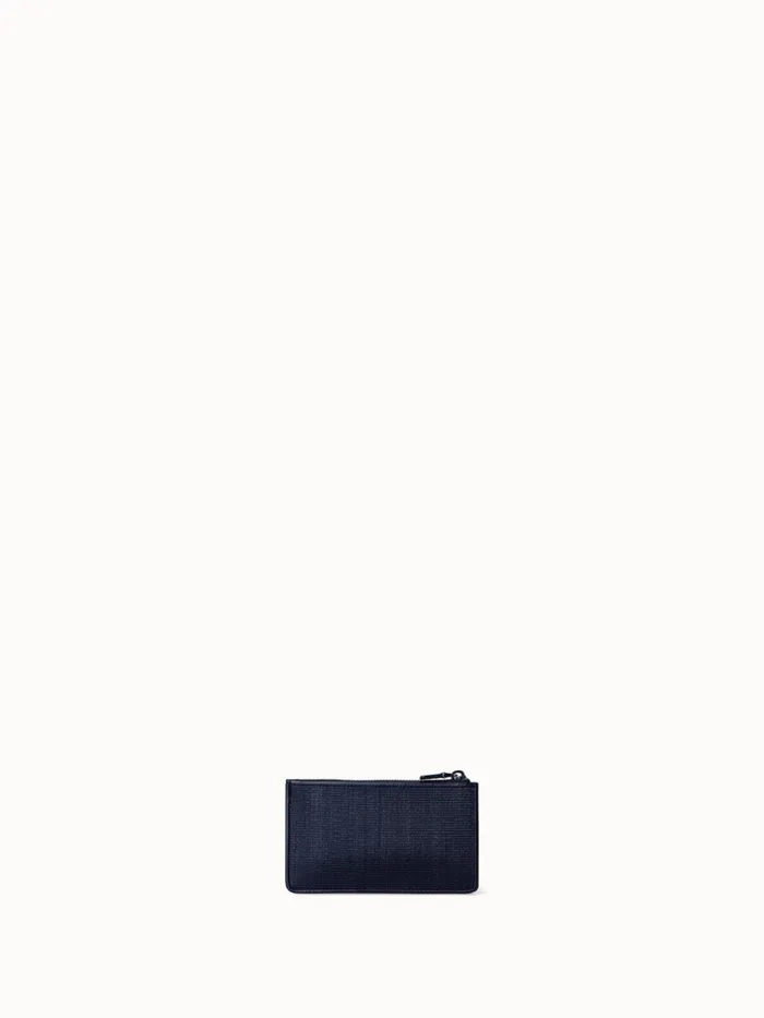 Zipped Card Holder In Horsehair And Leather Jeans Women Akris Cardholders